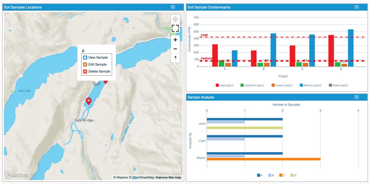 Environmental Project Data with Custom No-Code App