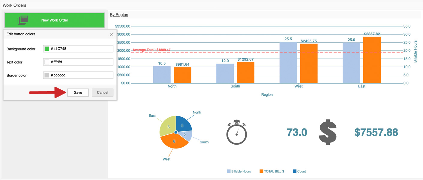 Flowfinity - Buttons in dashboards