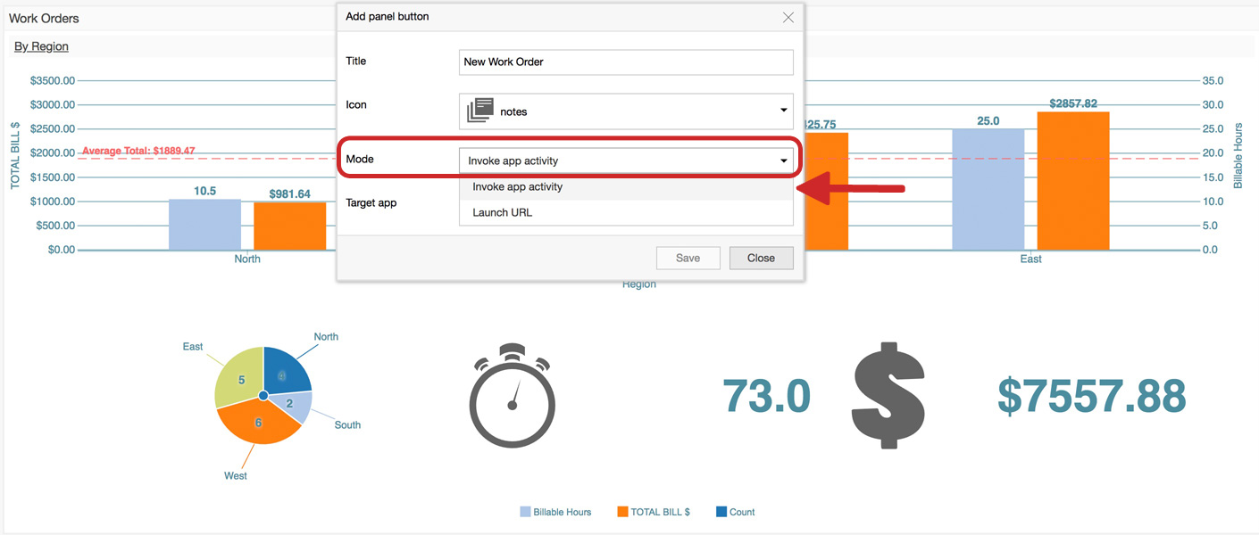 Flowfinity - Buttons in dashboards